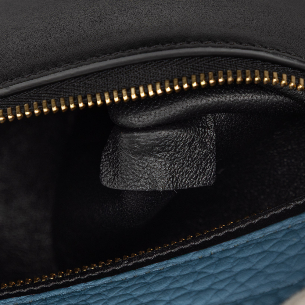 Pre-Loved Celine Small Tricolor Leather Trapeze Satchel - Picture 6 of 7